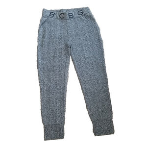 BCBG Maxazria Fleece Lined Jogger Pants Womens MEDIUM Pockets Gray Cozy NWOT